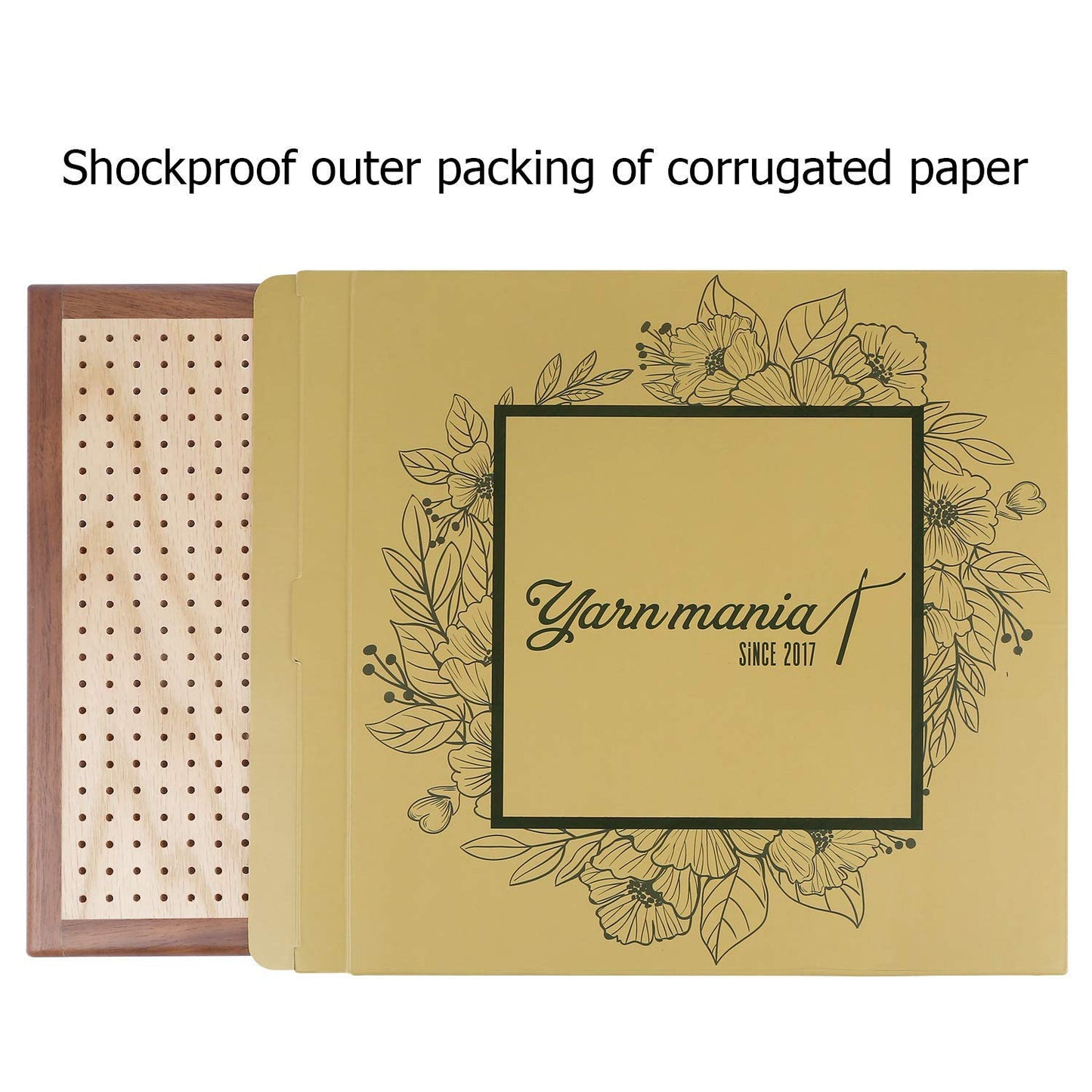 Yarn Mania - Premium Blocking Boards for Knitting with Grids - Handcrafted Wood Crochet Blocking Board (13 inches)