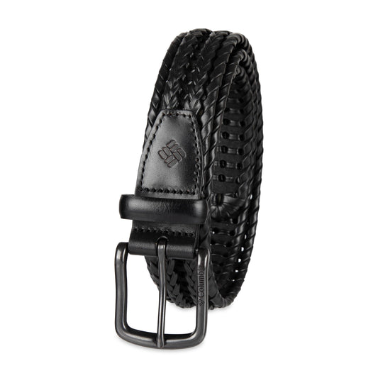 Columbia Men's Fully Adjustable Lace Braid Belt, Black, Large