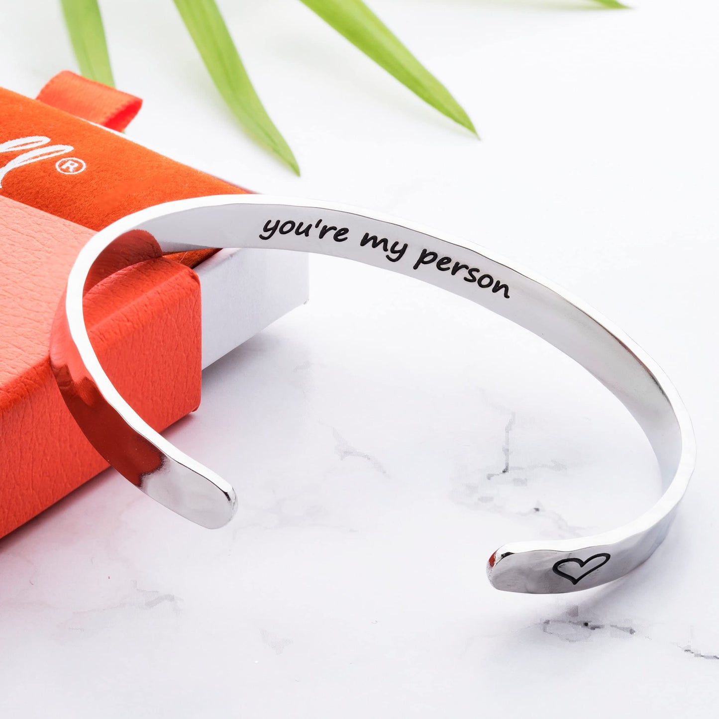 Carviell You Are My Person Bracelet, Gifts for your Sister Gifts for Best Friend, Sis, Besties, Cousin, BFF, Present for Girlfriend, Wife, Youre Friend Personalized Cuff Bracelet