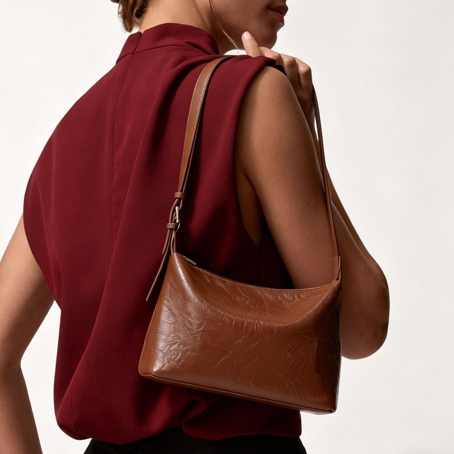 GEMIU Purses for Women Trendys Leather Shoulder Bag Small Handbags Crossbody Purse with Adjustable Straps Brown