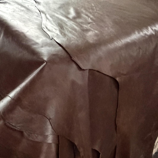 Premium Full-Grain Cowhide Leather Sheet - Large 6x6 Feet or More - Natural, Durable & Versatile for DIY Crafts, Upholstery, and Home Decor (Medium Brown)
