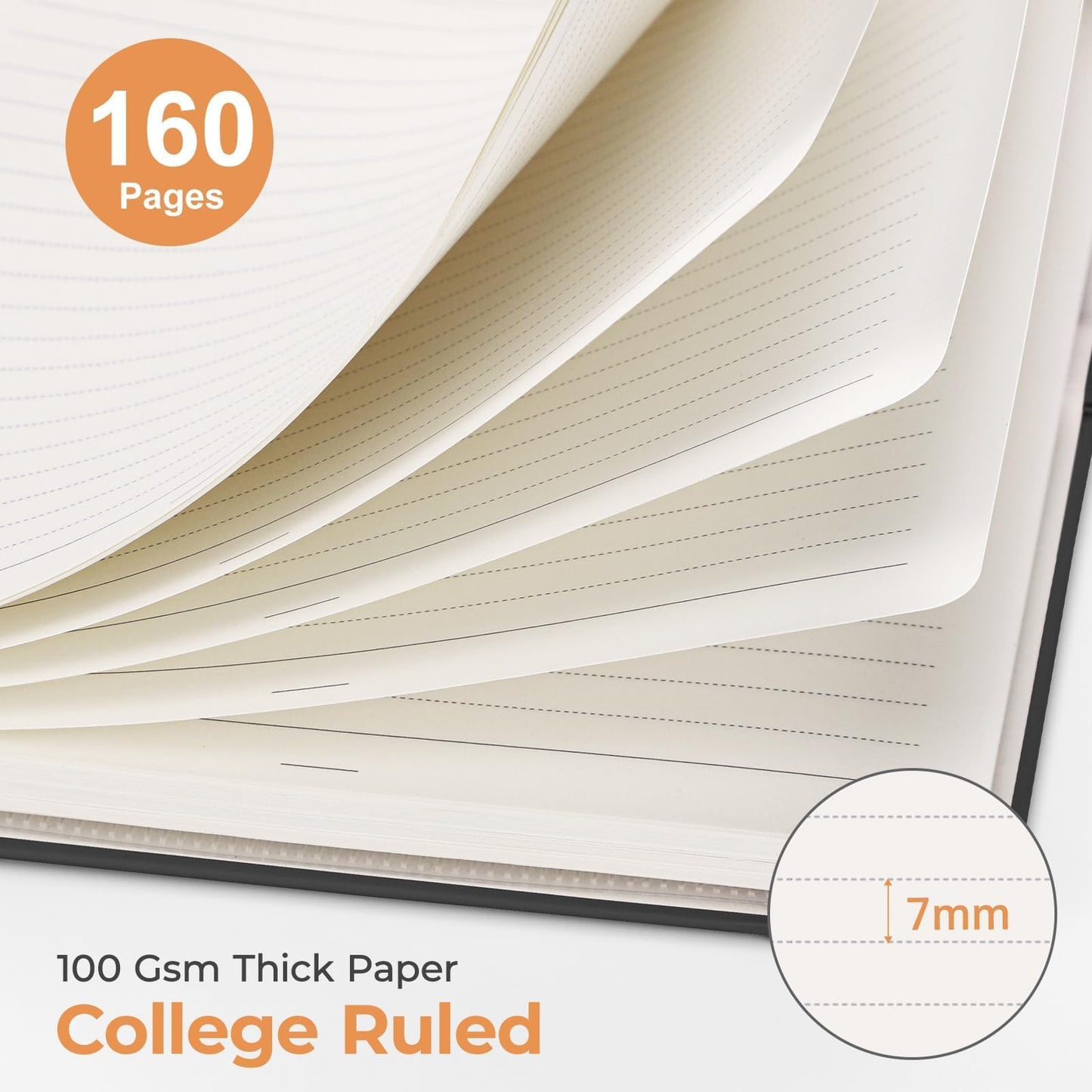 AHGXG Spiral Journal Notebook, 160 Lined Pages, A5 Medium Size (5.7'' x 8.3''), for Men & Women, Journaling, Writing, Work & Office, Hardcover, 100 GSM Thick Paper (Colourful Tree)