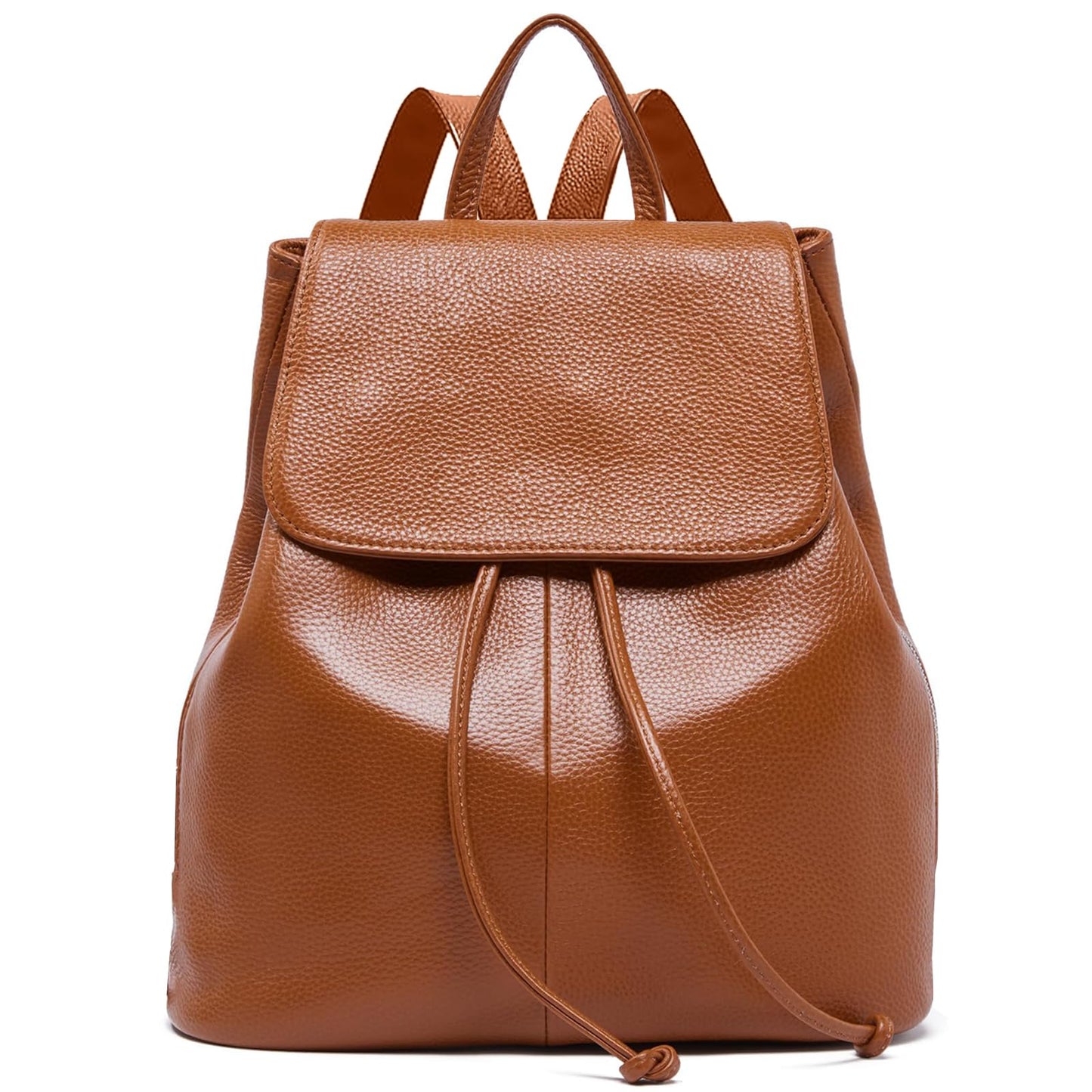 BOYATU Women’s Full-Grain Leather Backpack Purse, Minimal Structured Design, Work Commuter & City Travel, Compact Everyday Essentials, Fashion RFID Pocket Bag ((Brown)