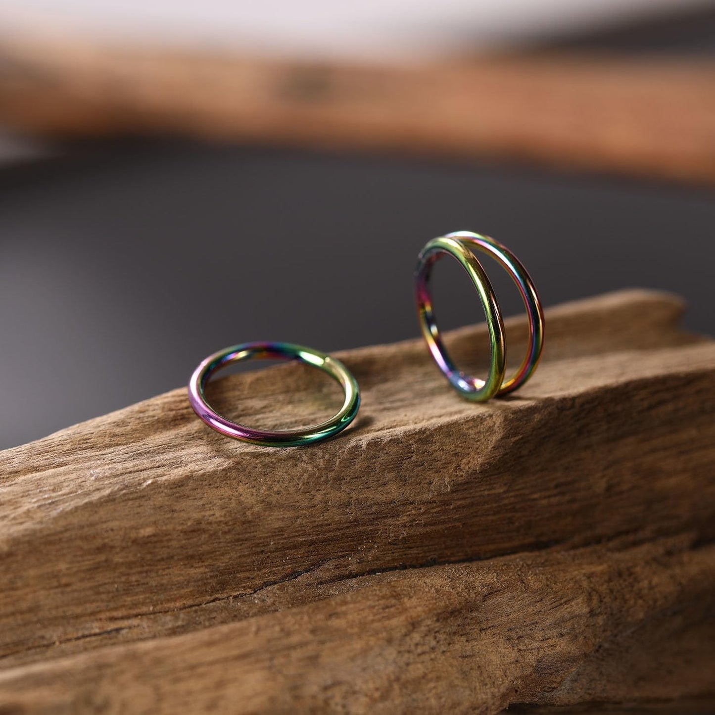 Nose Rings 14 Gauge Nose Ring Hoop Earrings For Women 14g Nose Hoop 12mm Double Hoop Septum Jewelry Surgical Steel Septum Ring Septum Clicker Lip Rings Helix Earring Rainbow Cartilage Earring