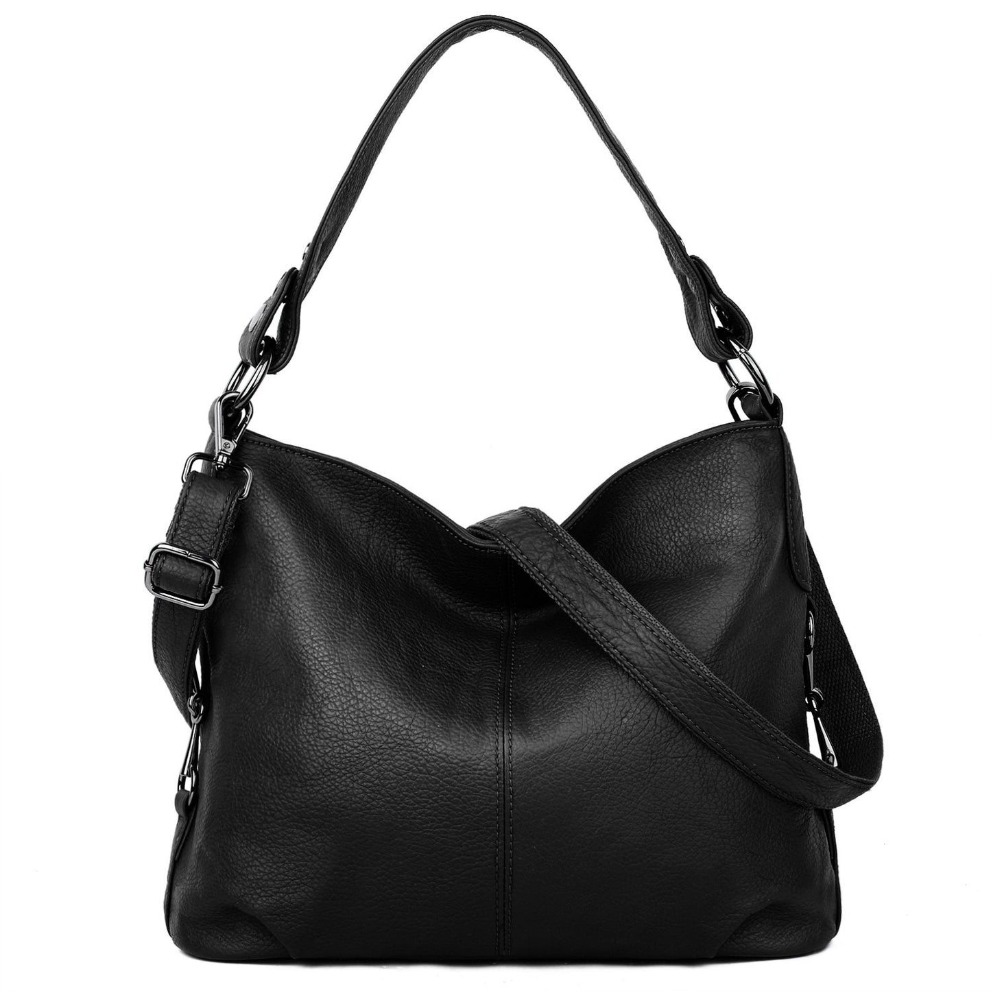 YALUXE Genuine Leather Shoulder Bags Stylish Hobo Handbags Purses Crossbody Bags for Women