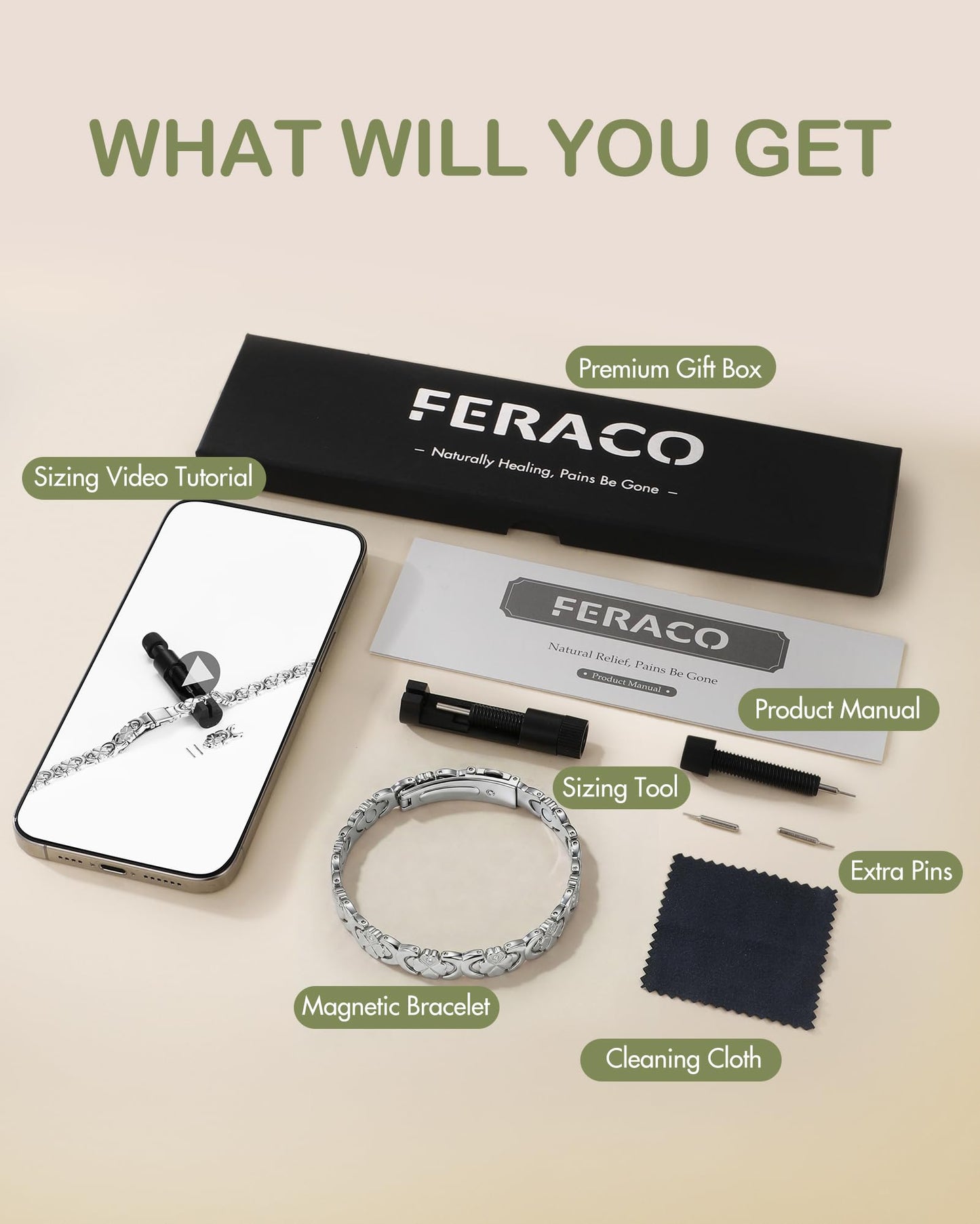 Feraco Pure Copper Bracelets for Women, Ultra Strength Magnetic Bracelet for Women with 3800 Gauss Magnet & Sparkling Cubic Zirconia, Flower Jewelry Gift, Infinite Symbol (Silver)