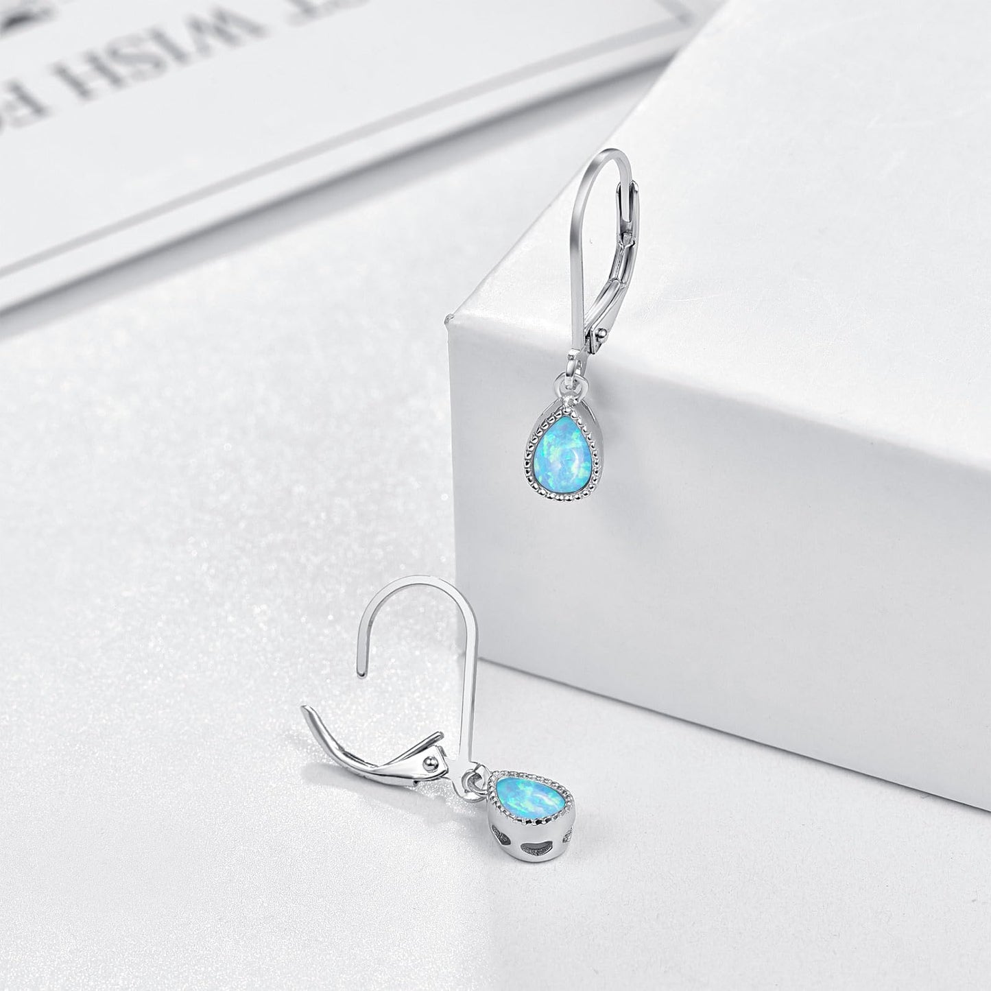 Teardrop opal Earrings, S925 Sterling Silveropal Opal Drop Earring Jewelry for Women for Best Friend