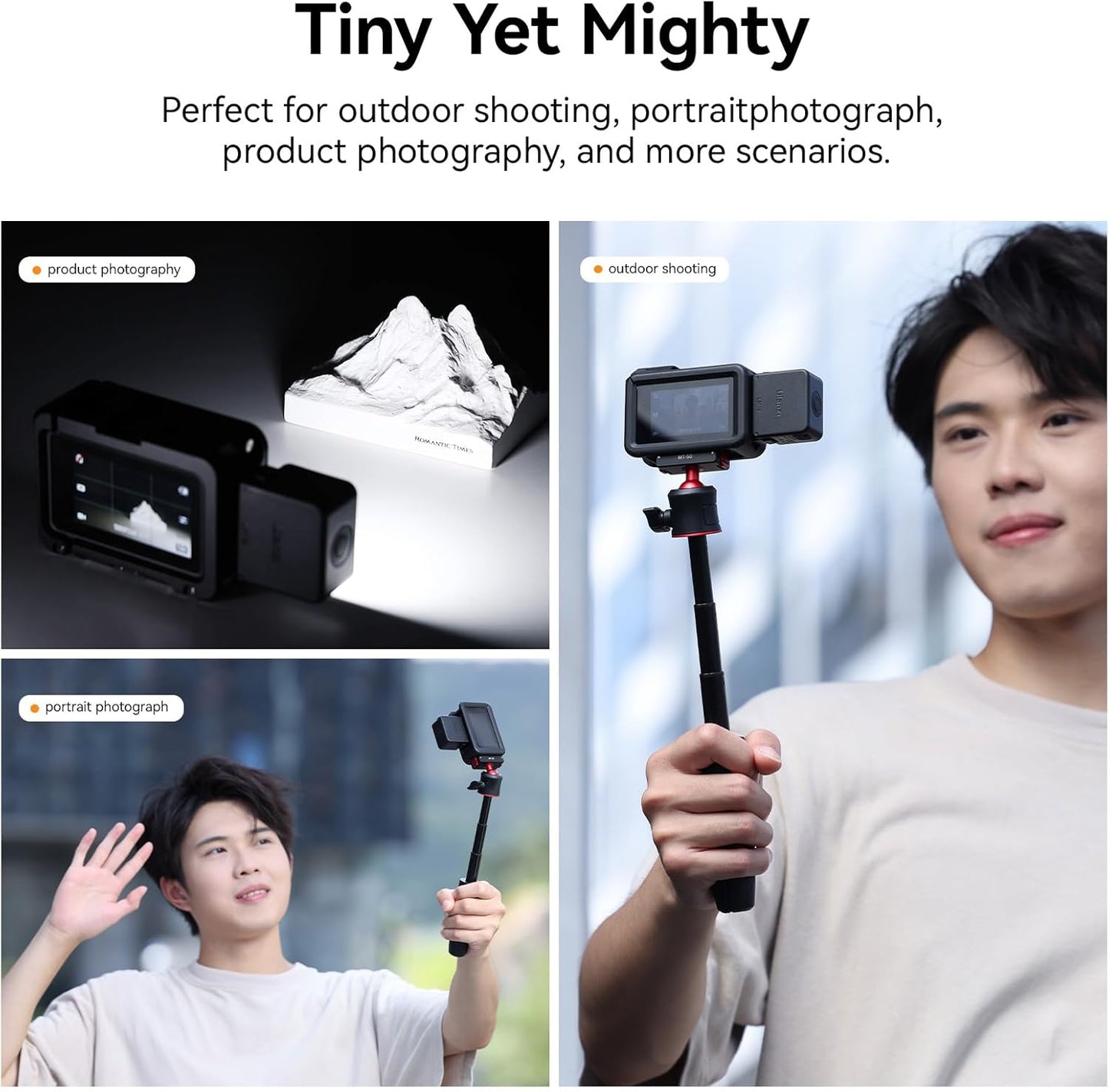 ULANZI LM18 3/4 PK-06 3/4 Vlogging Light Mini LED Action Camera Video Light Magnetic Photography Fill Lighting for DJI