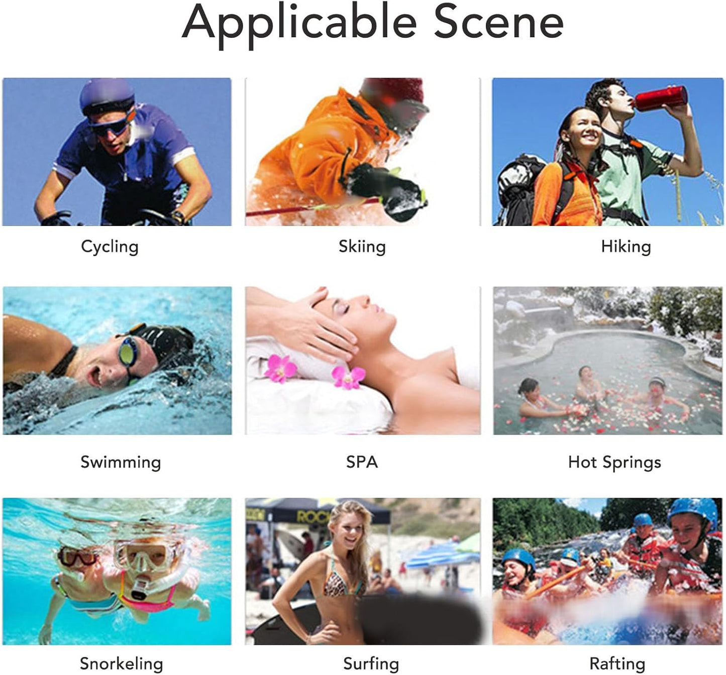 Yunseity MP3 Swimming, 8GB IPX8 MP3 Swimming USB2.0 Swimming (8GB) Player for Player with Headphones, Rechargeable