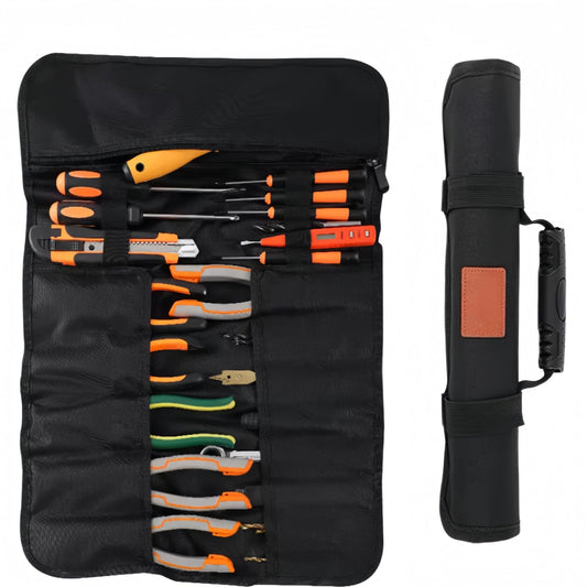 Tool Bag Roll Up, Roll Up Tool Pouch with 22 + 1 Pocket,Waterproof tool roll up bag, Heavy Duty Tool Roll Bag Organizer.