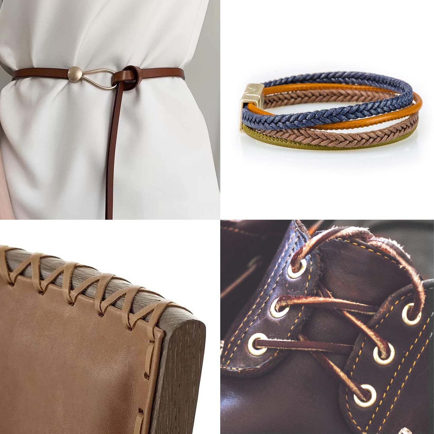Ringsun 1 Inch Wide Flat Leather Straps for Crafts, Full Grain Leather Strips Cord String for Crafts, Tooling (2mm Thick 72.5 Inches Long Bourbon Brown)
