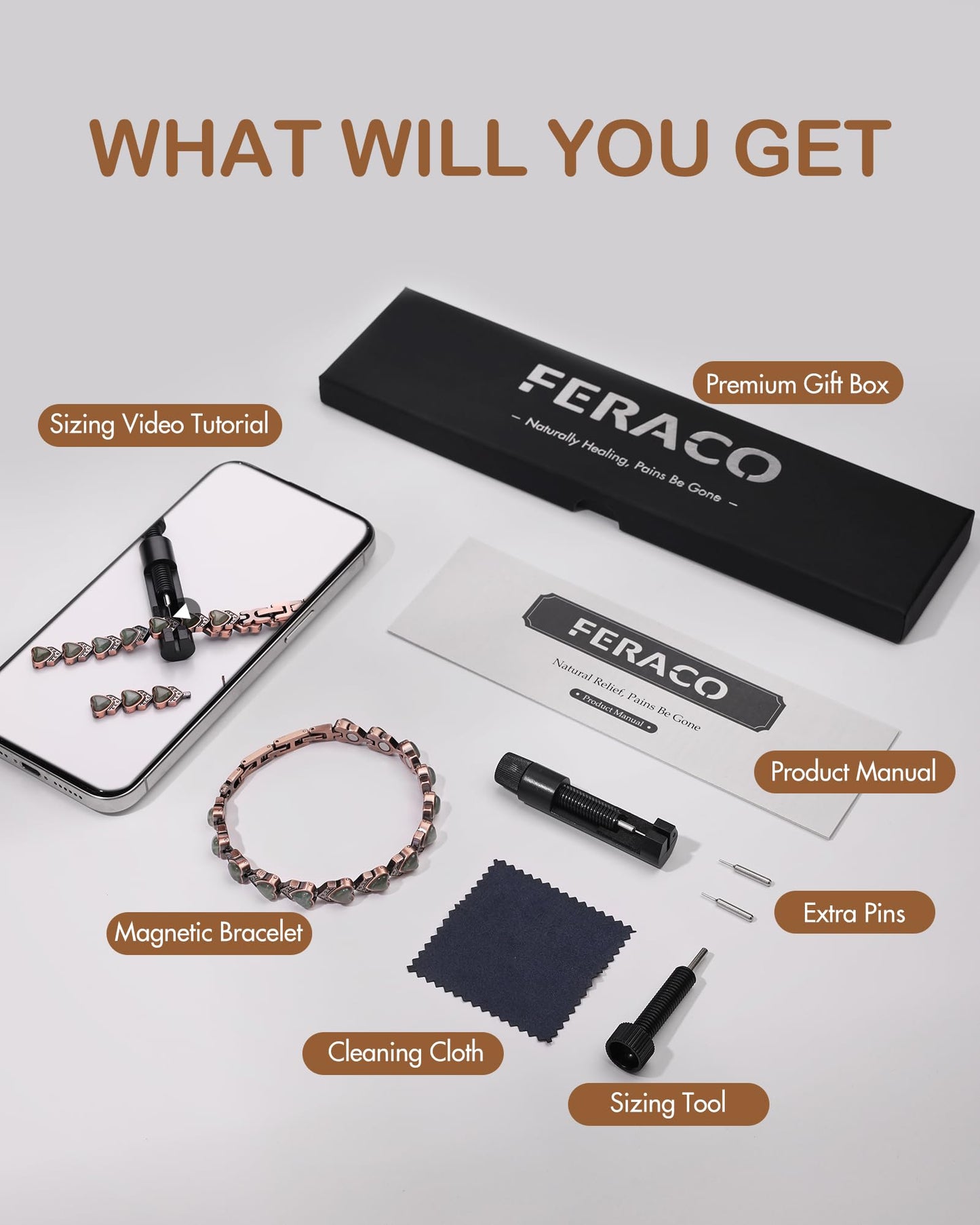 Feraco Pure Copper Bracelets for Women, Ultra Strength Magnetic Bracelet with 3800 Gauss Magnets & Natural Aventurine, Adjustable Jewelry