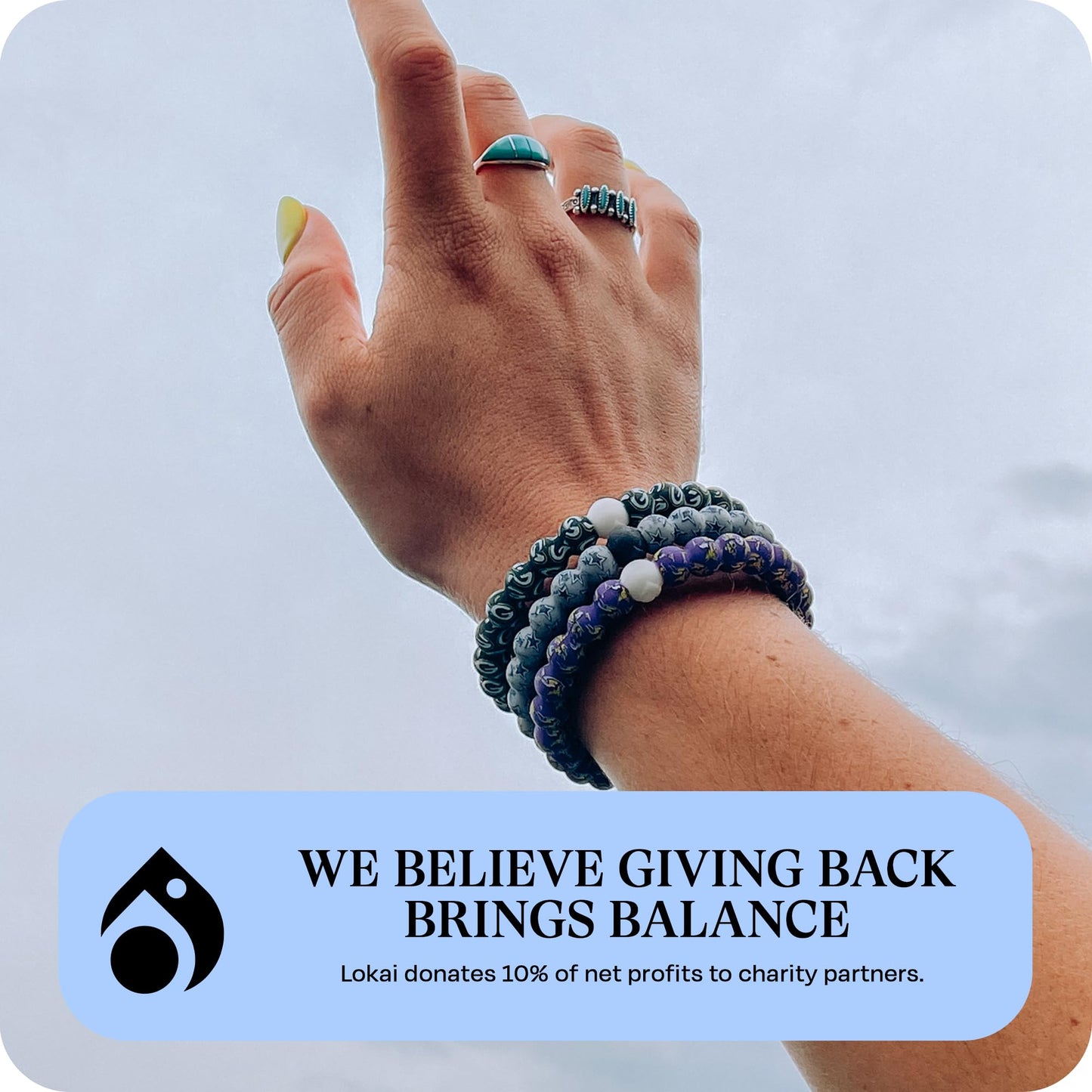 Lokai Silicone Beaded Bracelet for Men & Women, NFL Football Collection - Minnesota Vikings, Logo, Medium - Silicone Jewelry Fashion Bracelet Slides-On for Comfortable Fit