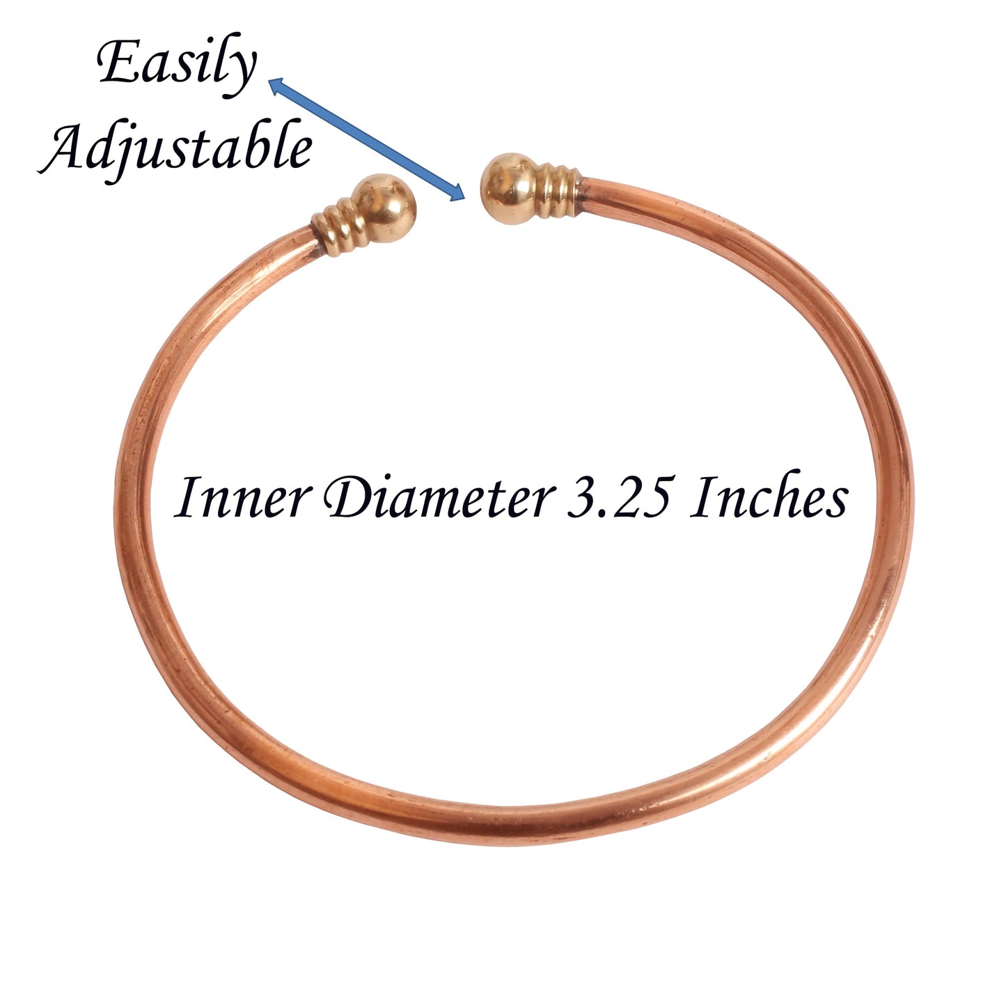 Sunsoul By Touchstone Indian Handcrafted Annealed Immunity Booster Arthritis Controller Health Benefactor Designer Jewelry Pure Copper High Gauge Anklet In Natural Tone For Women