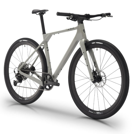 SAVADECK Carbon Gravel Bike - T800 Carbon Frame & Fork | Shimano U6000 11-Speed Groupset | Hydraulic Disc Brakes | 700CX40mm All-Terrain Tires | Men & Women Road/Off-Road Bicycle (Gray, 47cm)