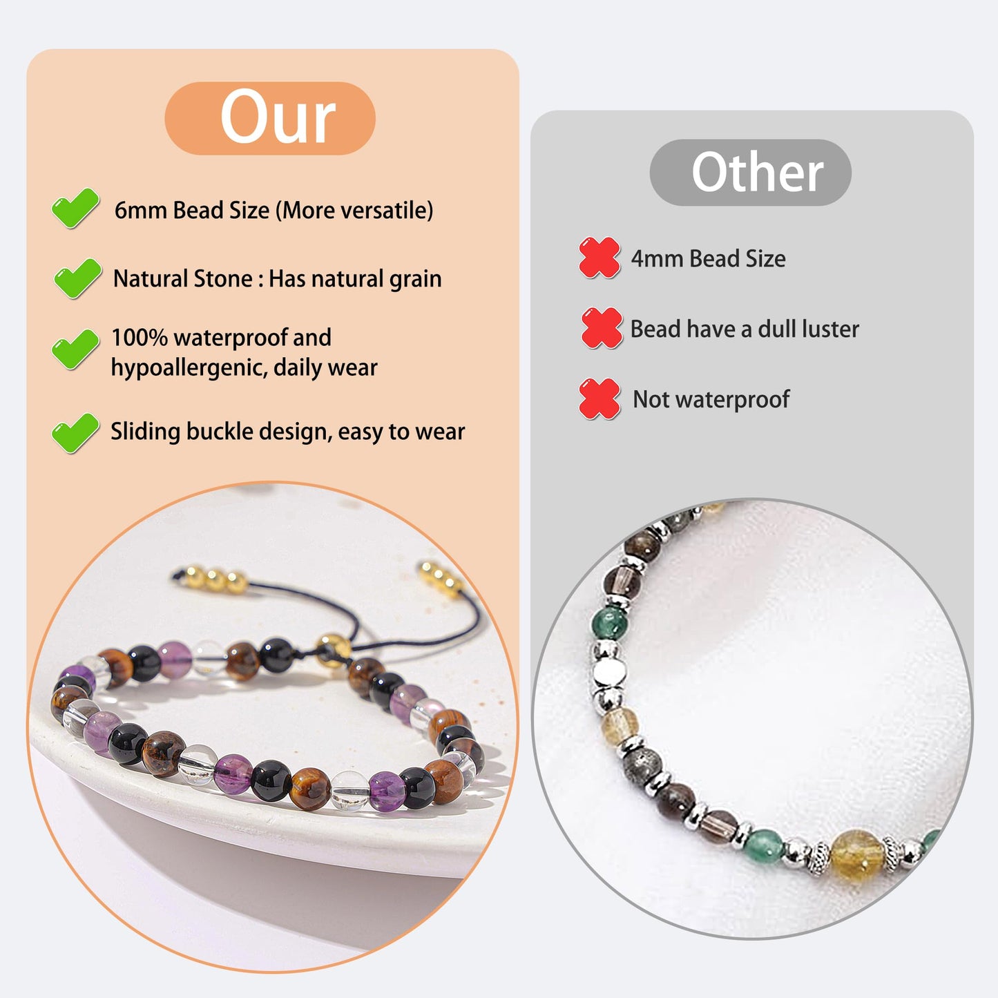 NUKAYAI New Beginnings Bracelet for Women Gifts Graduation Her Crystal Coworker Retirement Goodbye Friend Inspirational Farewell Leaving Housewarming Going Away Divorce Birthday Jewelry Natural Stones