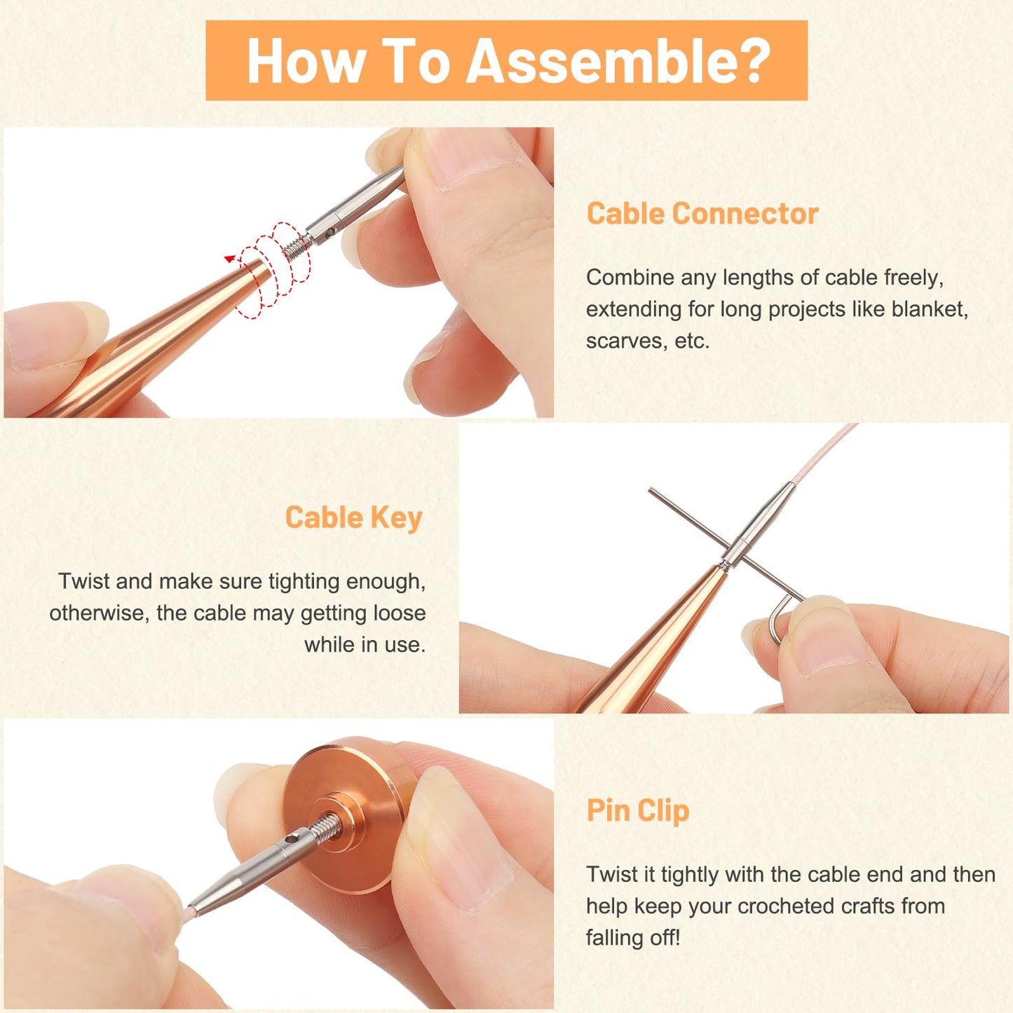 Aeelike Interchangeable Knitting Needles Set, Strictly Inspected 13 Pairs Aluminum Circular Knitting Needles (3.0-10.0mm) with 4 Flexible Cords for Blankets and Small Projects, Ideal Kninting Gift