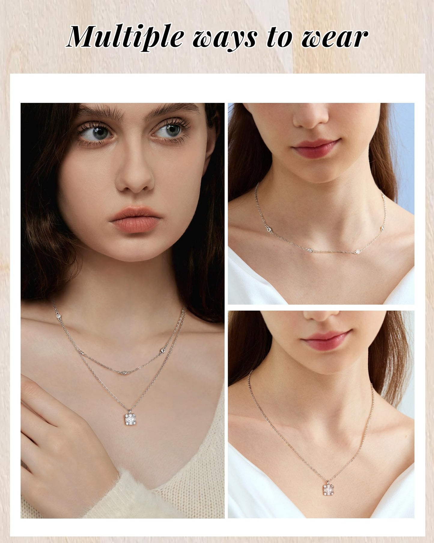 ACECHA Diamond Necklaces for Women, Dainty 18K Gold Plated Necklaces CZ Layered Choker Pendant with Pearl Diamond Zircon Cross, Trendy Minimalist Necklace Jewelry Gifts for Women