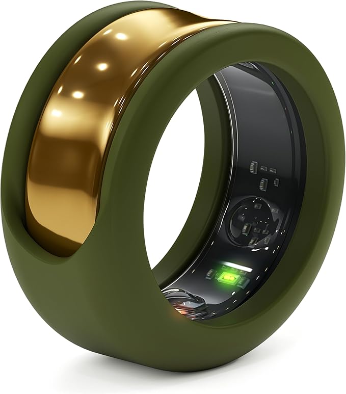 Rinfit Smart Ring Protector - Silicone Ring Enhancer for Active Lifestyle and Gym - StyleFit U.S. Design Patent - Green, Size 12