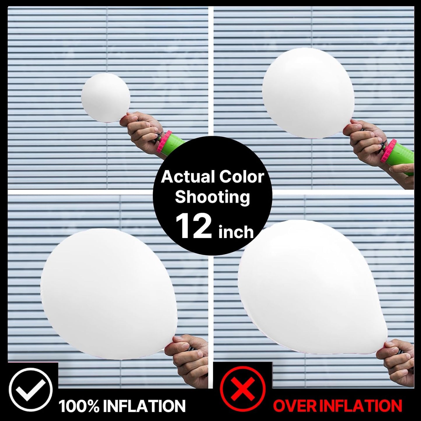 PartyWoo White Balloons - 101pcs 12 Inch Matte Latex for Weddings, Graduations, and Celebrations
