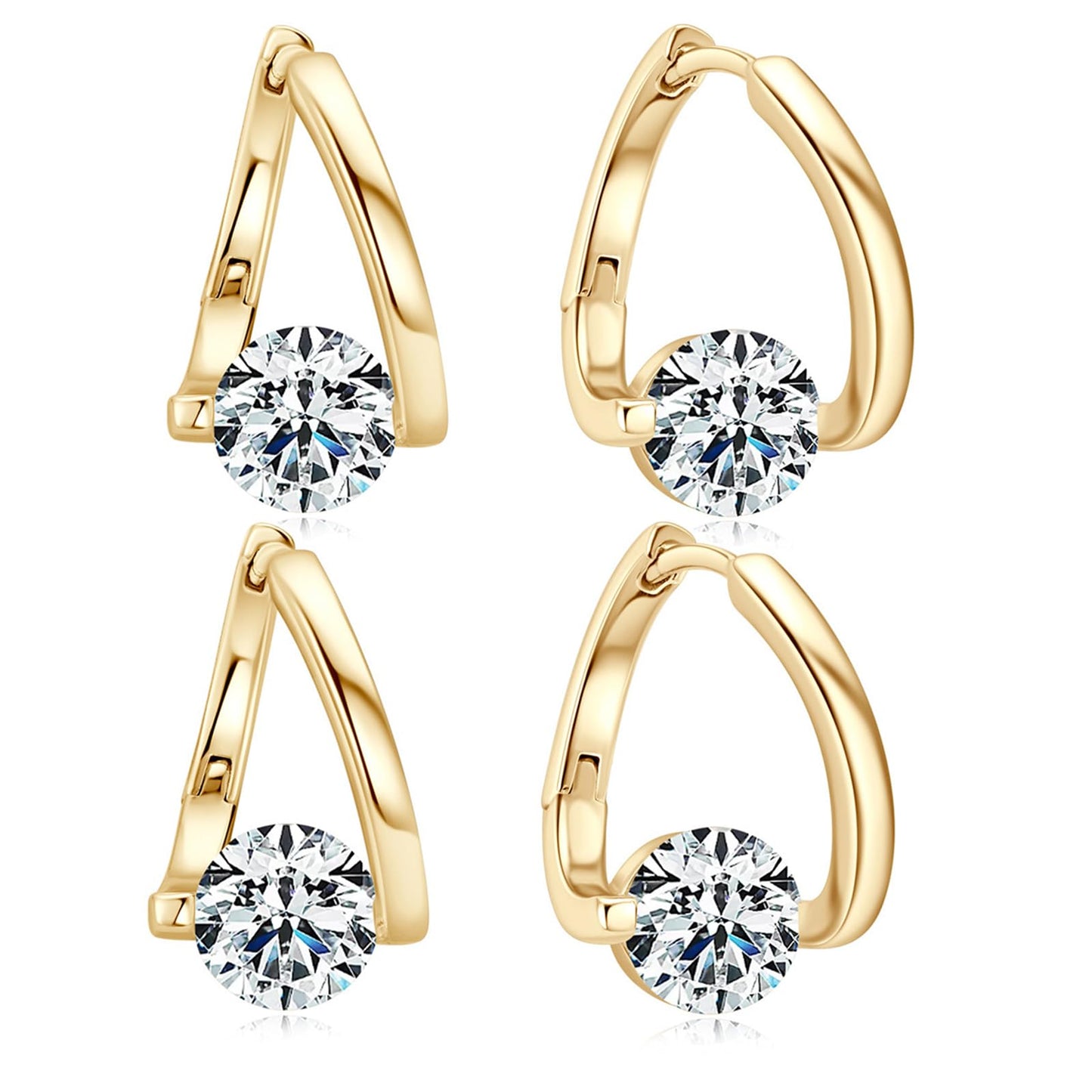 Lovefinity™ Lymphatic Magnetotherapy Earrings, Halolux Lymphvity Germanium Earrings, Atheniz Lymphatic Drainage Earrings Chunky Gold Hoop Jewelry Gifts for Women (Style1-GG)