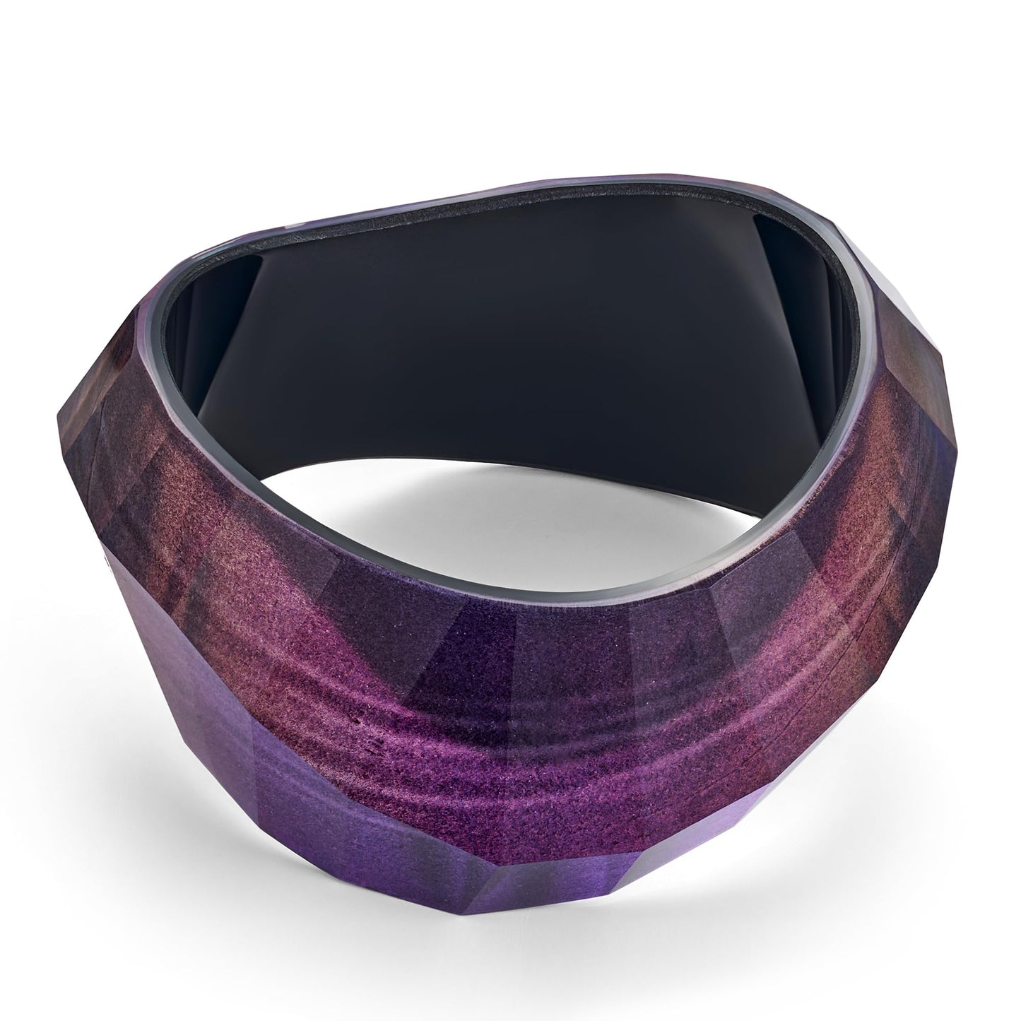 HUAYUNFANG Punk Chunky Acrylic Resin Bangle Bracelet for Women Purple Wide Irregular Geometric Acrylic Bracelets Bold Statement Bracelet Jewelry