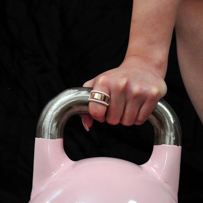 Rinfit Smart Ring Protector - Silicone Ring Enhancer for Active Lifestyle and Gym - StyleFit U.S. Design Patent - Pink, Size 9