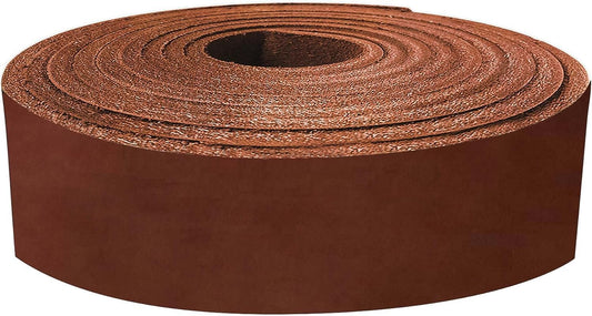 ELW Vegetable Tanned Leather 8-10 oz (3.2-4mm) Russet Straps, Belts, Strips Size: 2-1/4"x72" (5.7x182cm) Full Grain Veg Tan Tooling Leather Cowhide Heavy Craftsmen Grade AB for DIY, Tooling, Carving