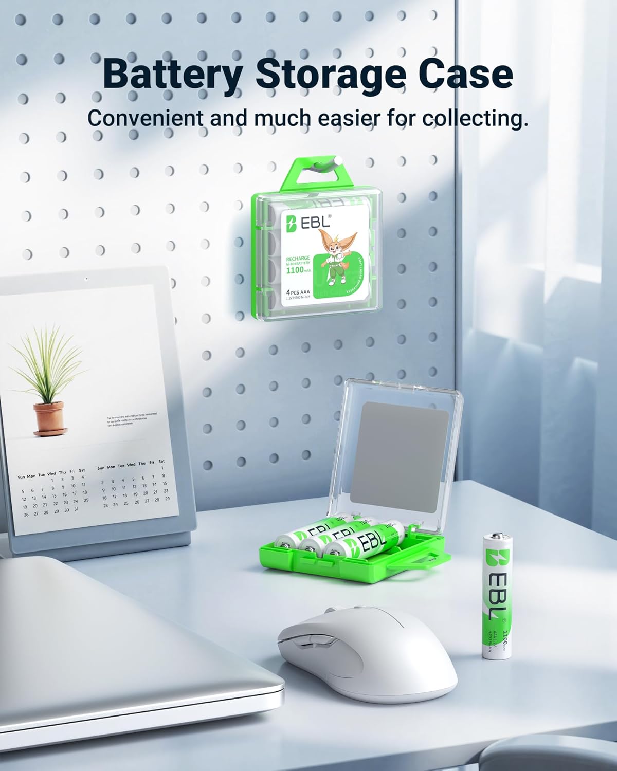 EBL 1100mAh 1.2V, 1200x (8 Pack) Rechargeable AAA Batteries with Camcorder Battery Charger, NiMH, Recharge up to Times