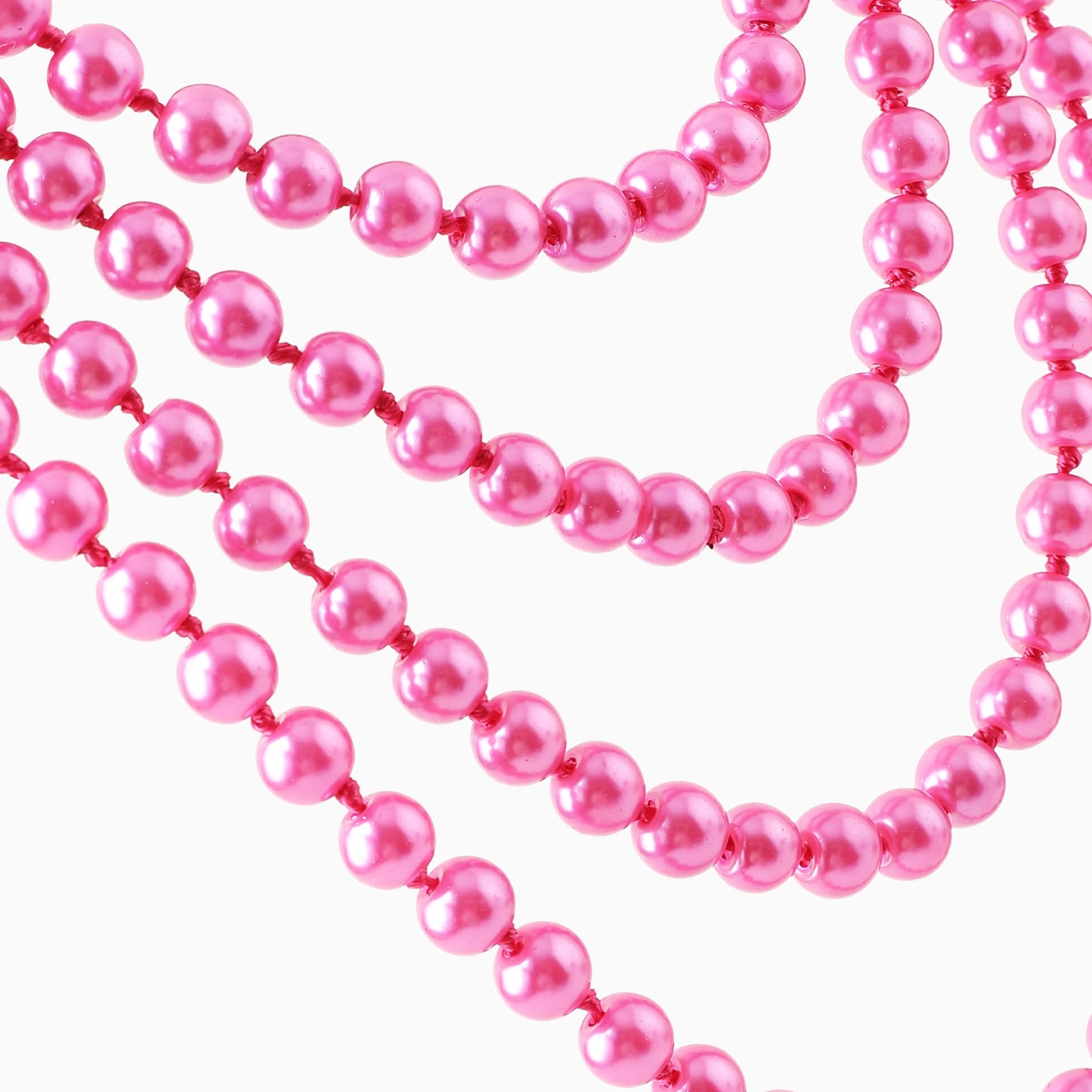 BABEYOND Long Pearl Necklace Faux Pearls Necklace Set Beaded Long Pearls Necklace 1920s Gatsby Costume Jewelry (Rose red)