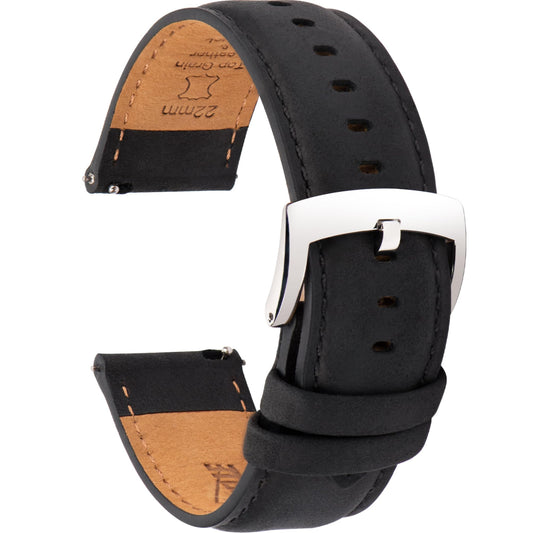 CORROPELLE Leather Watch Bands Quick Release, Vintage Elegant Top Grain Leather Watch Band Straps Replacement for Men and Women, Watch and Smartwatch, Choice of Width - 18mm 19mm 20mm 21mm 22mm