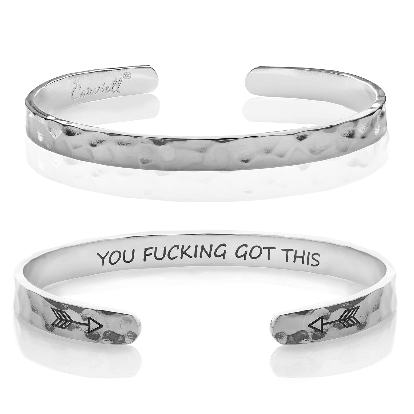 Carviell Bracelets, Inspirational Cuff Jewelry For Friend Gifts for Women Relaxing Gifts for Friends Female, Birthday Gifts for Sister, for New Mom