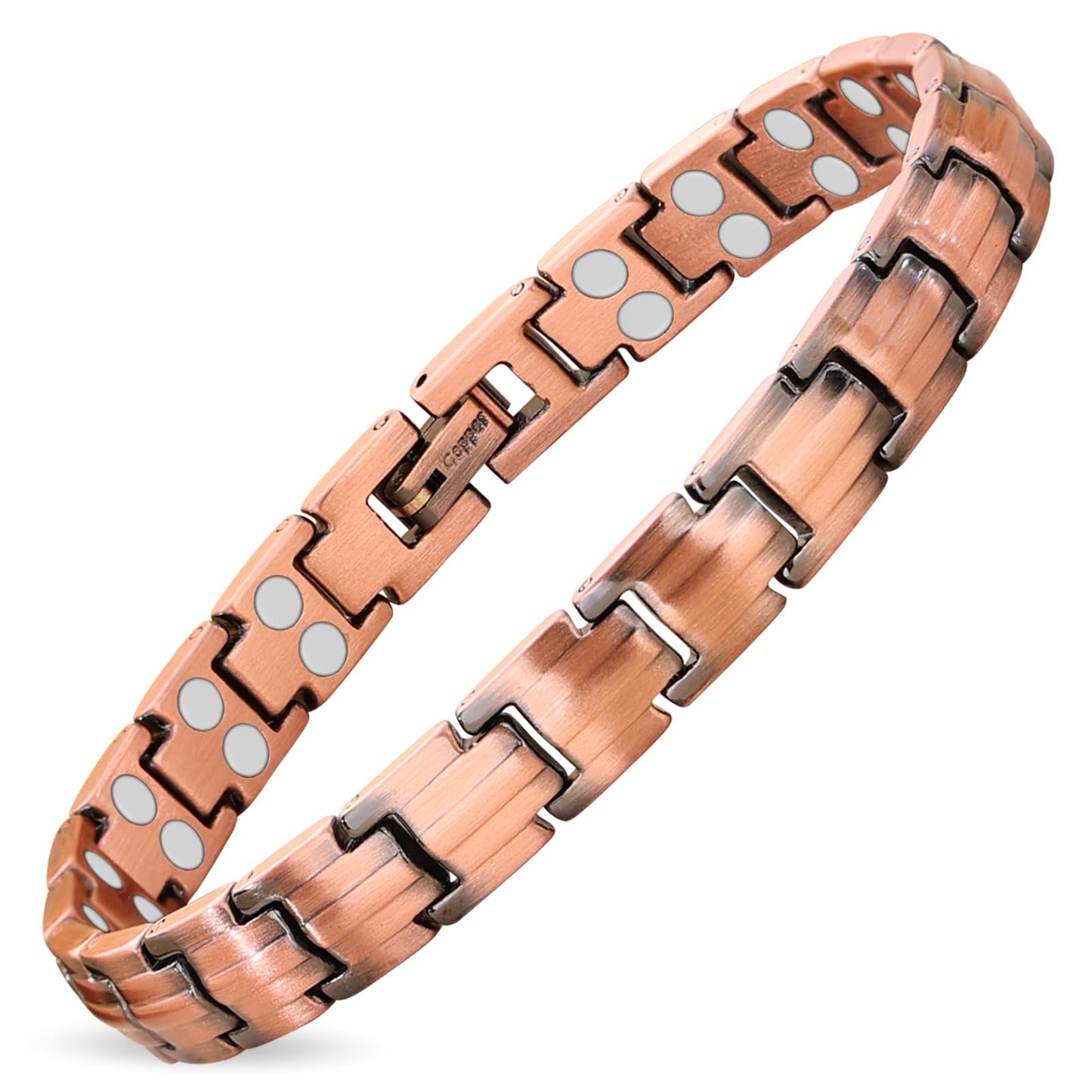 MagEnergy Copper Bracelet for Women, 99.9% Pure Copper Magnetic Bracelet, Adjustable Bracelet Jewelry Gifts (Classic Style)