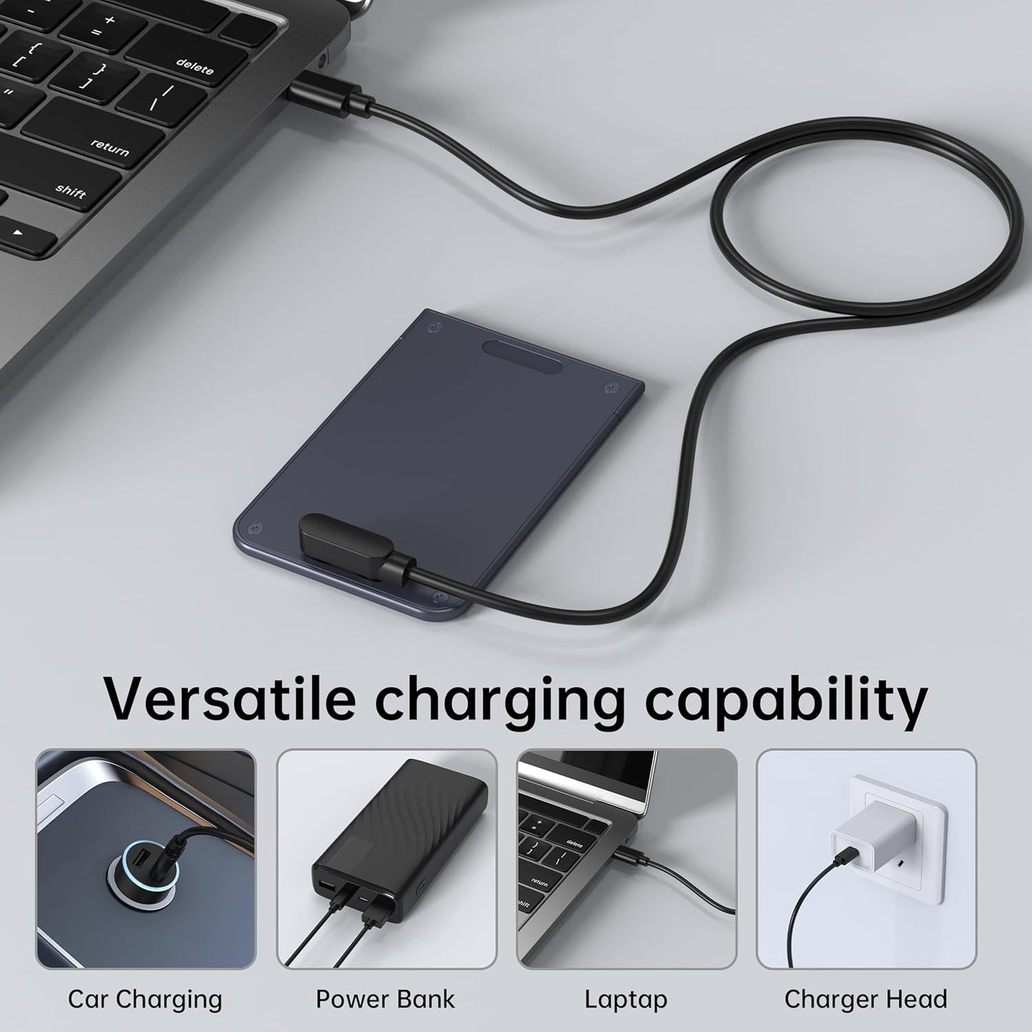 Mugust 2 Pack 3.3ft USB C Magnetic for PLAUD Note AI Voice Recorder Charger, Replacement Charging Cable Accessories