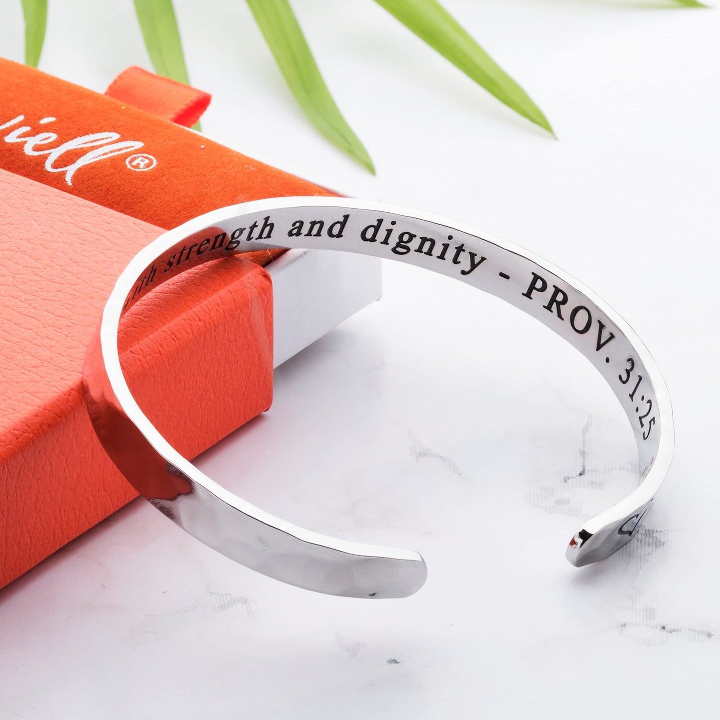 Carviell Christian Bracelet for Women, Confirmation Gifts for Teenage, Religious Gifts for Women and Teens, Proverbs 31 Bracelet, She is clothed with strength and dignity, Bible Verses, Jewelry
