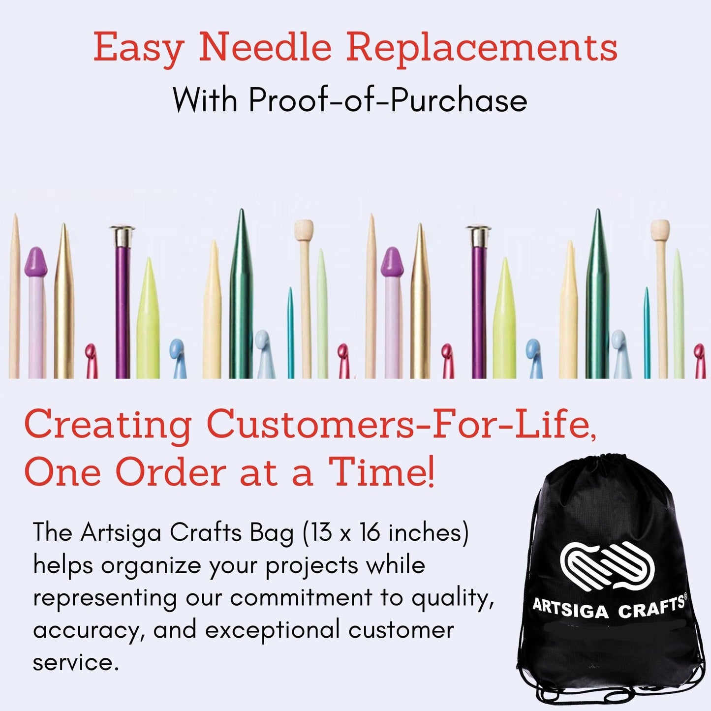 ChiaoGoo Twist Red Lace 5-Inch Small 7500-S Interchangeable Circular Knitting Needle Set, Sizes US 2, 3, 4, 5, 6, 7, 8, Stainless Steel with 3 Cords with Project Bag
