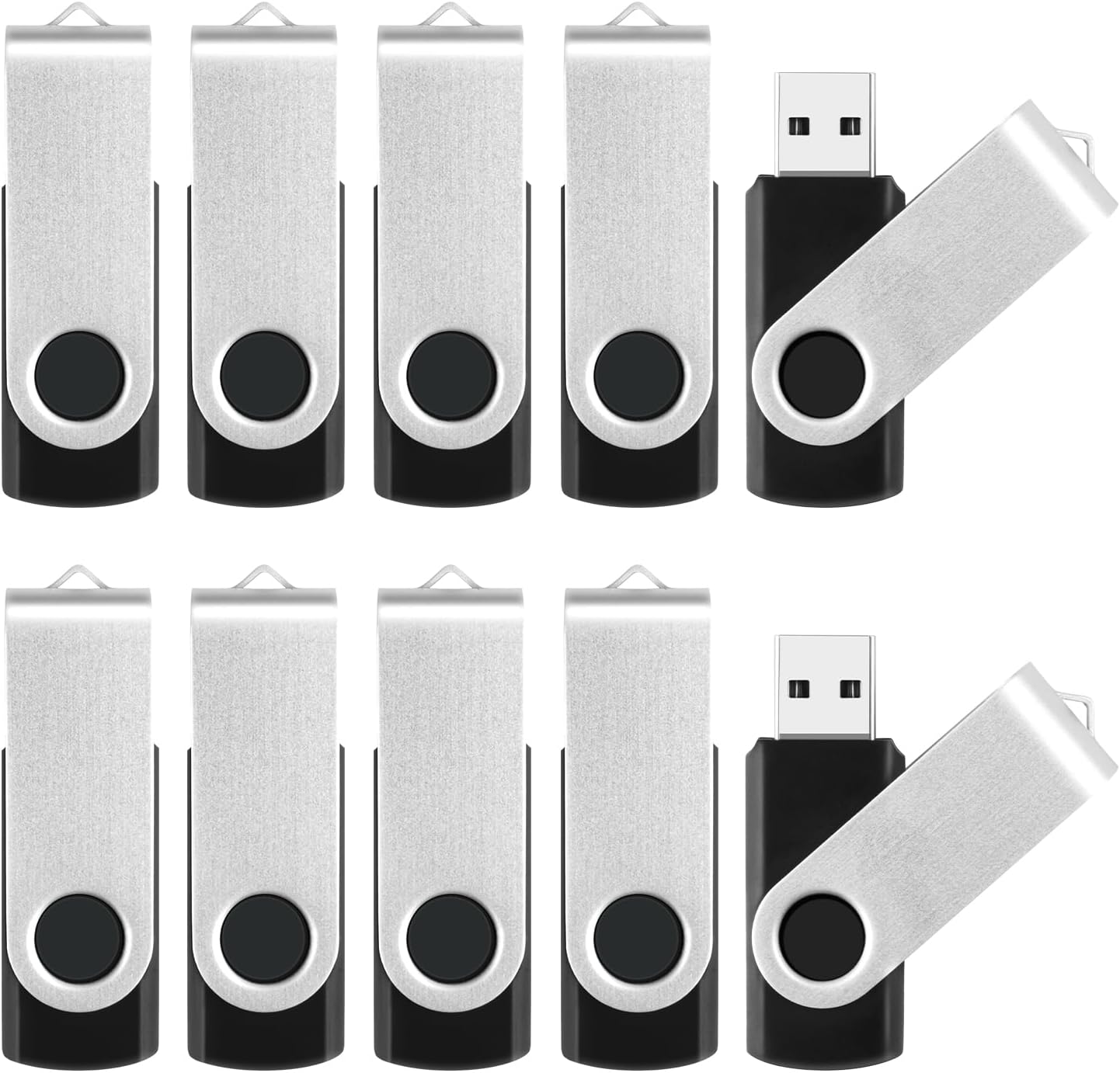 MECHEER 8GB 10 Pack USB2.0 Flash Drive Bulk USB Flash Drives, Thumb Drive USB Stick for Data Storage Backup, Jump Drive