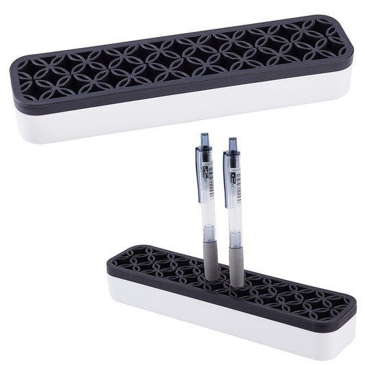 GORGECRAFT Sew Desktop Organizers Silicone Makeup Brush Holder Cosmetic Painting Pen Holders Storage Box Make up Brush Sewing Tool Stand Holder for Stash Store Brush Toothbrush (Black)