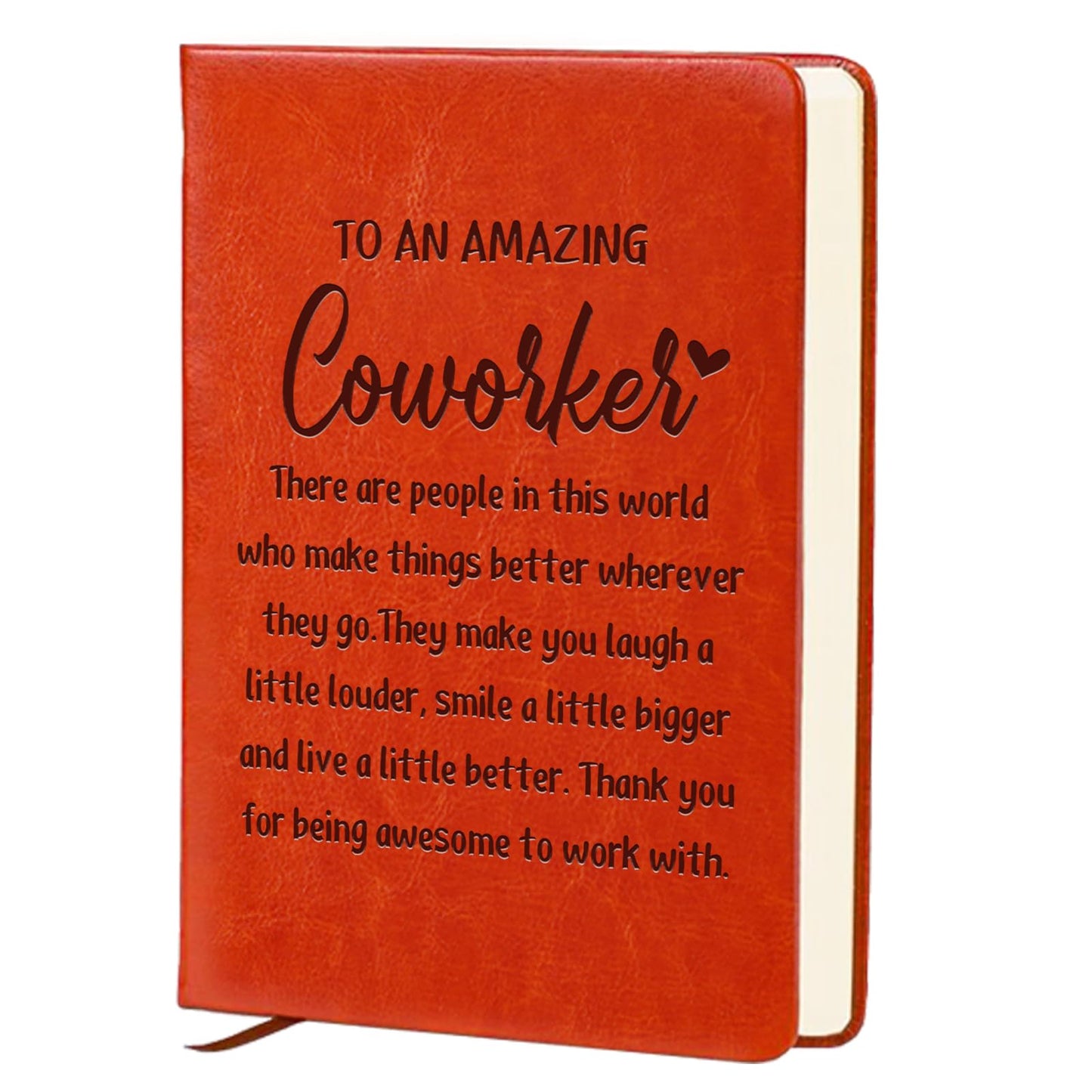 QDWXDEL Difference Maker Gift,A5 Hardcover Leather Journal for Women, Employee Appreciation Gifts Journal Notebook for Work,Social Worker Gifts (AMAZING Coworker)
