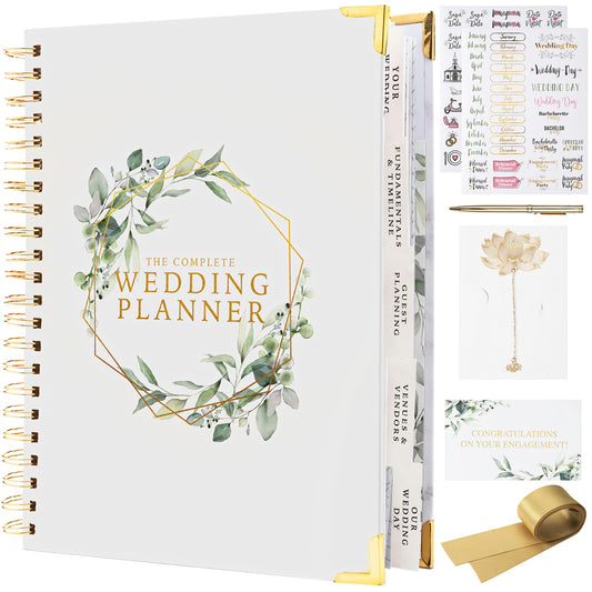 Your Perfect Day Wedding Planner Book and Organizer - Wedding Planner Book - Bridal Planning Binder with Countdown Calendar - Bride Gifts