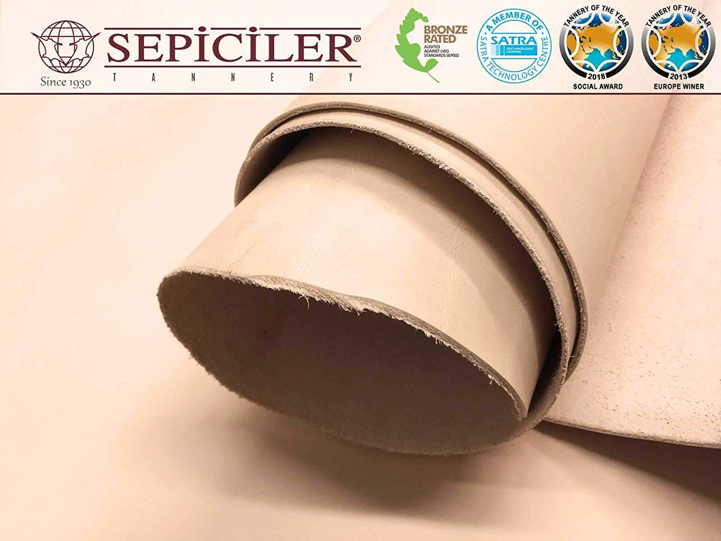 Sepici Premium Import Tooling Leather 8-9 oz Pre-Cut – Full Grain Veg Tan Cowhide for Carving, Stamping, Wet Molding & Leather Crafts, Vegetable Tanned, 2.5-4 SQFT
