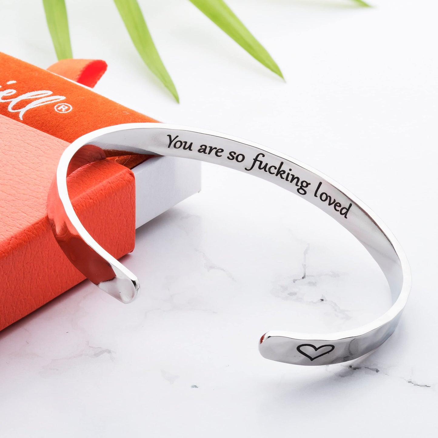 Carviell Cuff Bracelet, Depression, Recovery Gifts for Women, Personalized Silver Cuff, You Are Loved, Empowerment Gifts for Cousin, Sister, Friend Jewelry