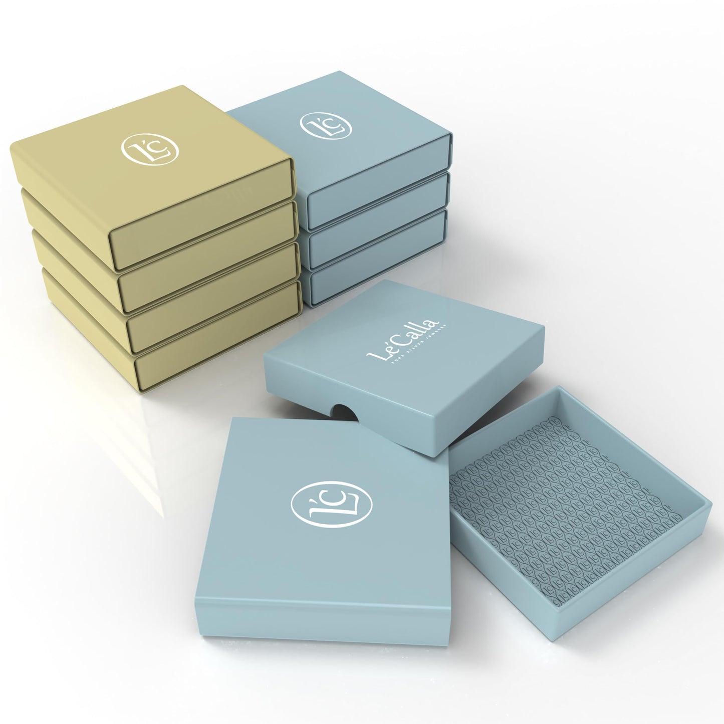LeCalla 925 Sterling Silver 14K Rhodium Plated Open Heart Pendant Zirconia Station Chain Necklace Mothers Day Gifts for Women - 20 Inches