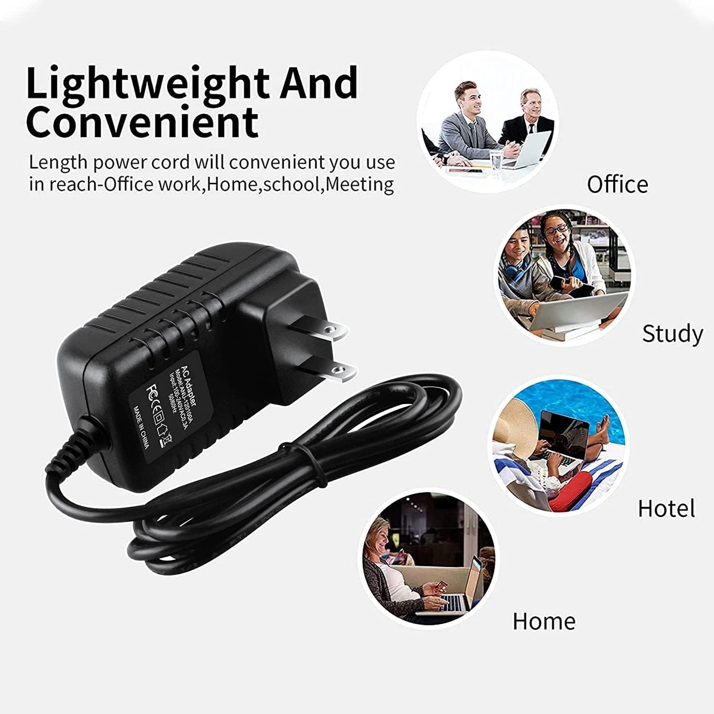 Xzrucst 12V AC-DC Adapter Power Supply Compatible for Massager of Neck Kneading Massage Shoulder