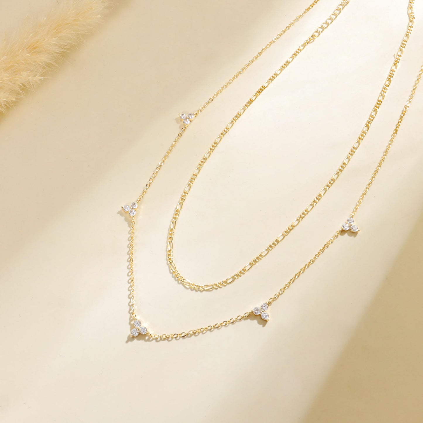 FICXOR Choker Necklace for Women,Dainty 14K Gold Plated CZ layered Necklace Stack Simple Thin Gold Chain Necklaces for Women Trendy Non Tarnish Jewelry Gifts Fashion Accossorise Everyday