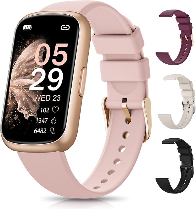 Fitness Tracker, Smart Watches for Women with 24/7 Heart Rate Monitor, Sleep Tracker, Breathing Training, 1.47" Fitness Watches for Women with 24 Sports Modes, Activity Tracker as Gift (4 Bands)
