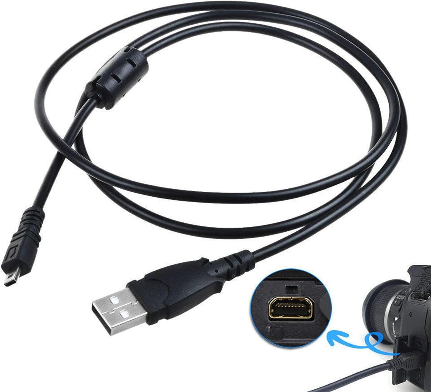 3ft DSLR-A350 A350 Digipartspower USB PC Data Sync Cable Cord for Sony Camera Alpha K DSLR Kit