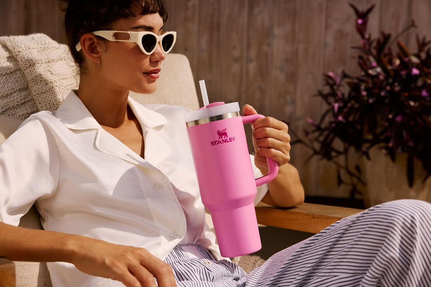 STANLEY Quencher H2.0 FlowState™ Tumbler - 40 oz Dawn Spiral Design for Hydration On-the-Go