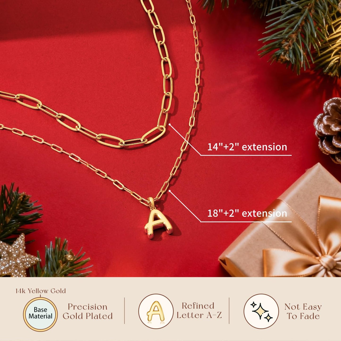 adoyi Gold Heart Initial Necklaces for Women Hers Dainty 14K Gold Plated Heart Layered Letter K Pendant Necklace Stack Jewelry Birthday Valentines Gifts for Women Mom and Wife