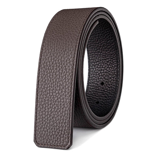 Vatee's Reversible Genuine Leather Belts For Men/Women Replacement Belt Strap Without Buckle 1.5"(38mm) Wide 49"(125cm) Long Black & Coffee